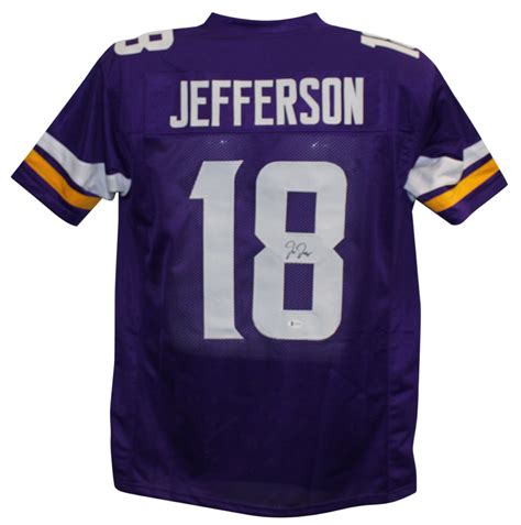 Justin Jefferson Autographed/Signed Pro Style XL Purple Jersey Beckett ...