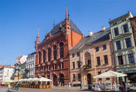 Historic Artus Manor Building On The Central Market Square Of Torun