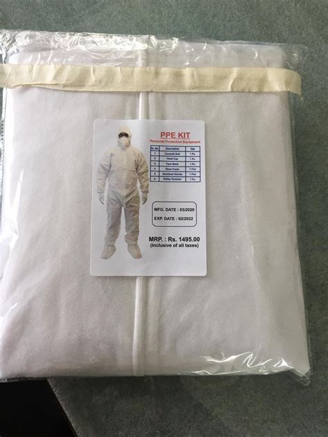 Non Woven Fabric Free Size Ppe Kit Rs 350 Set Best Scientific Co