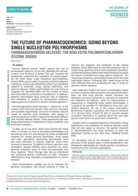 (PDF) The future of pharmacogenomics, going beyond SNPs.