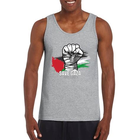 Save Gaza Palestine Vest Palestinian Flag Tank Top with Fist Top