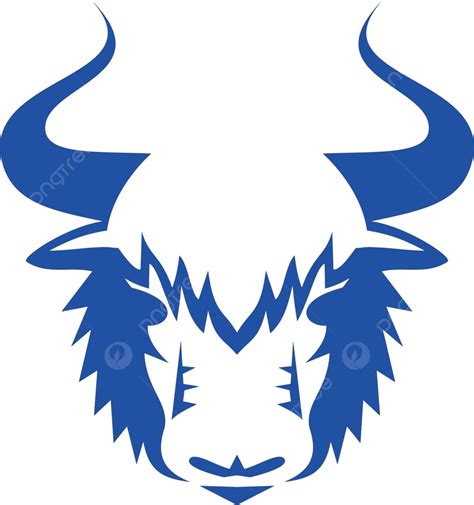 Yak Head Front Retro Illustration Domestic Yak Stock Vector