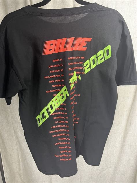 Billie Eilish Stay Home Tour Double Sided Black Gem