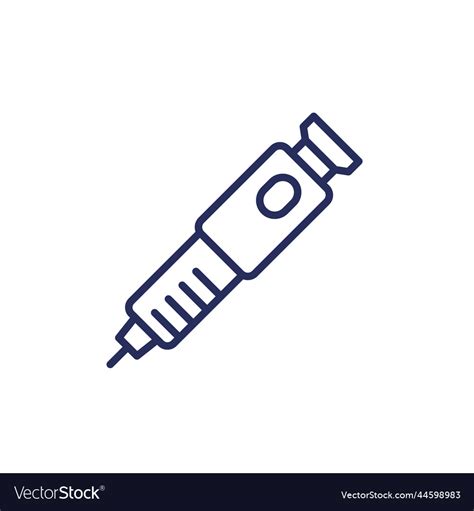 Insulin Pen Icon Line Royalty Free Vector Image