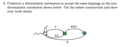 Solved 3 Construct A Deterministic Automaton To Accept The Chegg