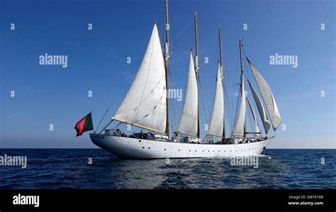 Portuguese Schooner Santa Maria Manuela Torbay Race Start Stock