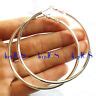 1 75 Large Plain Polished Hoop Earrings Real 925 Sterling Silver 3mm X