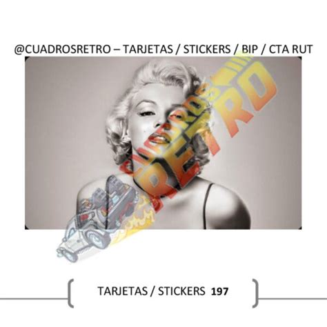 197 Marilyn Monroe TARJETA BIP Sticker BIP Sticker Cuenta Rut