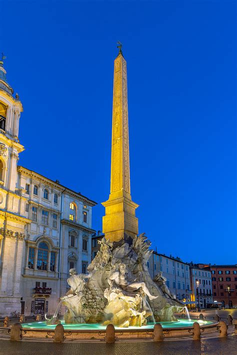 Fontana Dei Quattro Fiumi Brunnen Der Bild Kaufen 71356658 Image