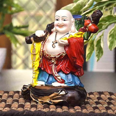 Resin Laughing Buddha Statue Multicolour Online Call 8884243583