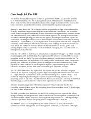 FBI Case Study Docx Case Study 32 The FBI The Federal Bureau Of