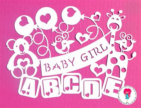 Baby Girl Papercut Template Svg Dxf Cutting File For Cricut