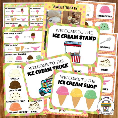 Ice Cream Shop Dramatic Play Free Printables Heres A Cute Ice Cream