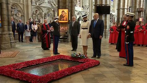 Trump Lays Wreath At Westminster Abbeys Tomb Of Unknown Warrior The