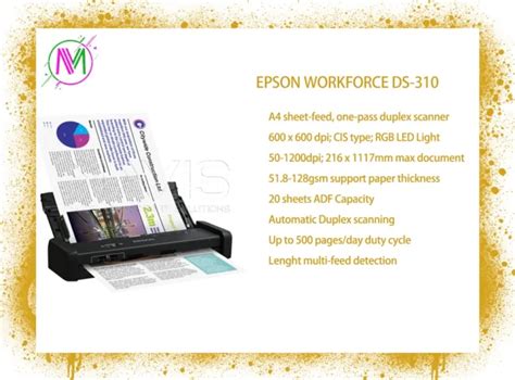 Epson Workforce Ds 310 Portable Sheet Fed Document Scanner Lazada Ph