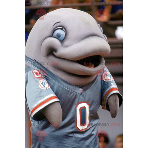 Giant Gray Dolphin Mascot Fish Mascots Sizes L 175 180cm