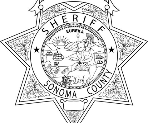 ArtStation - SONOMA COUNTY CALIFORNIA SHERIFF BADGE VECTOR FILE Black ...