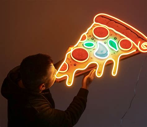 Pizza Slice Illume Art Custom Neon Sign And Sign Rentals