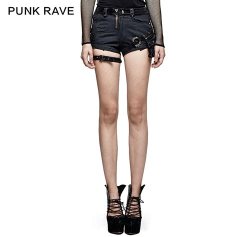 K 275 Steampunk Lady Skull Button Low Waist Striped Hot Pants Pants And Jean Pants Price