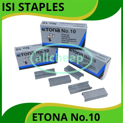 Jual Isi Hekter Refill Stapler Isi Staples Etona No Shopee Indonesia