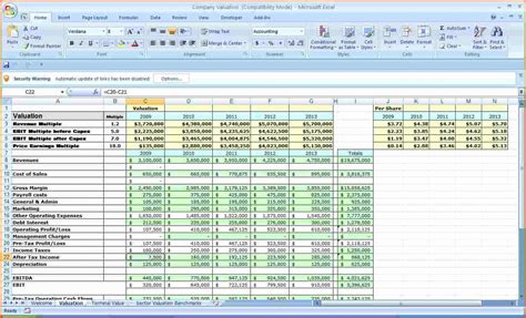 Excel Small Business Budget Template