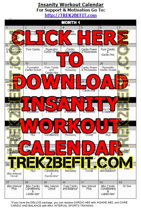 Insanity Workout Schedule - Simple Breakdown With FREE PDF