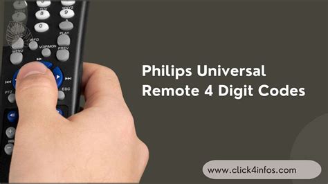 Philips Universal Remote 4 Digit Codes