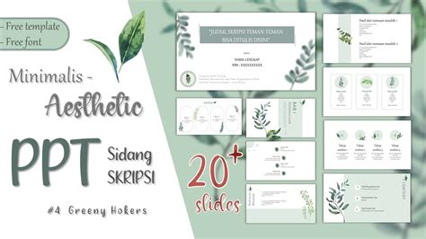 Template Ppt Skripsi Gratis Ppt Aesthetic Sakkarupa - Riset