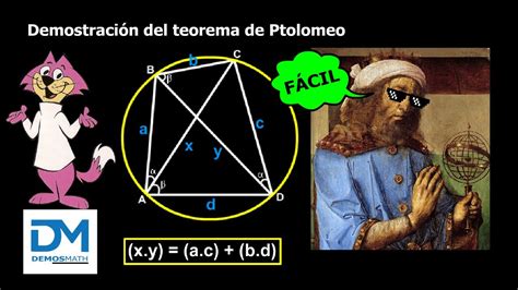 Teorema De Ptolomeo Demostración De Las Proporciones Youtube