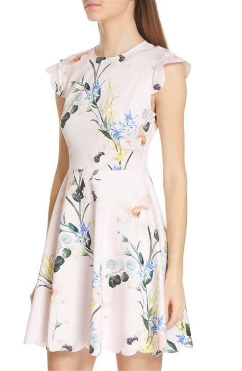 Ted Baker London Karsali Elegance Scallop Skater Dress Nordstrom