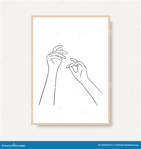 Minimal And Abstract Continuous Line Drawing Of Vector Image Stock