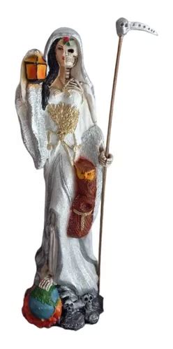 Santa Muerte Hechicera Con B Ho Curada Figura Resina Cm Meses Sin