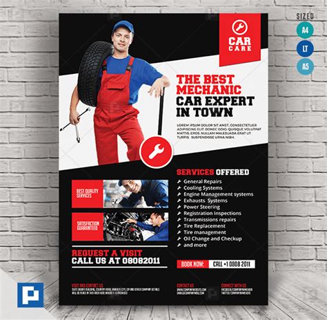 Car Mechanic Promotional Flyer Psdpixel