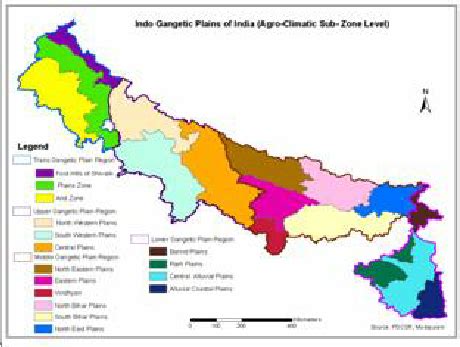 Map showing Agroclimatic Regions and Sub-regions of Indo-Gangetic ...