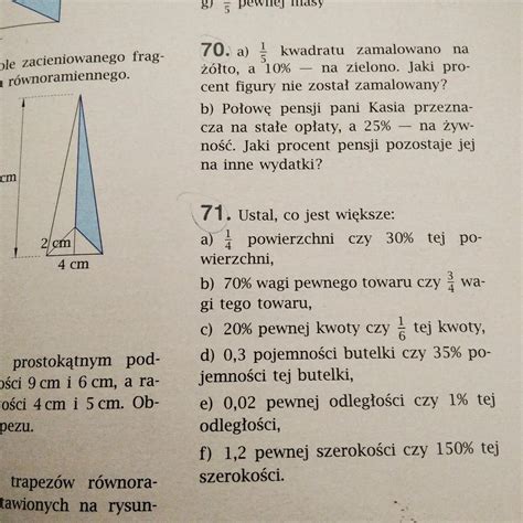 Proszę o szybką pomoc Matematyka kl 6 zadanie 70 i 71 z strony 247