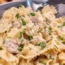 Bow Tie Pasta Alfredo Easy Meal Recipe Dinner Lunch Party Food