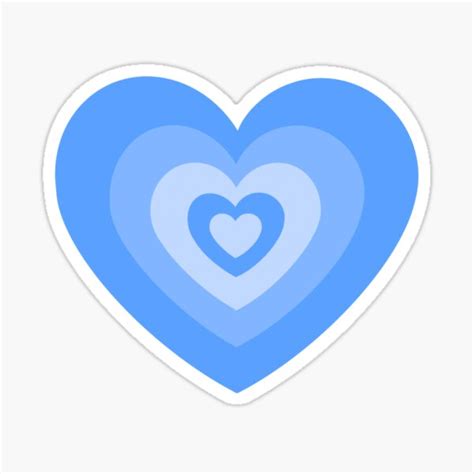 "Blue Cartoon Heart" Sticker for Sale by CAT027 | Redbubble