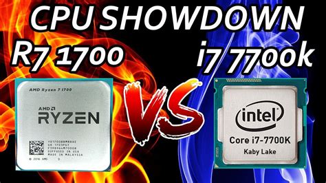 Ryzen 7 1700 Vs I7 7700k Showdown Price To Price Comparison Youtube