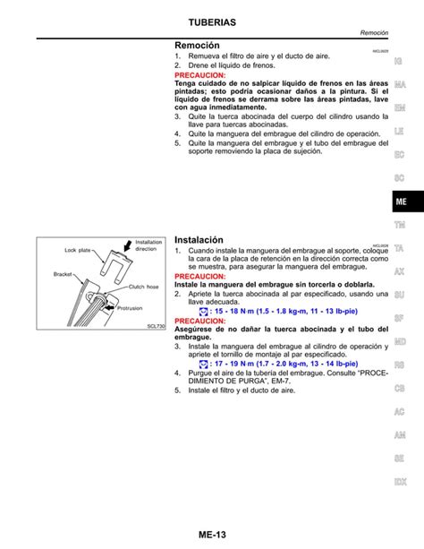 Embrague Nissan Sentra PDF