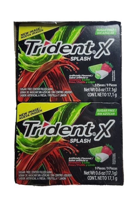 Trident Splash X Strawberry And Lime Sugar Free Gum 10 Ubuy India