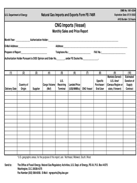 Fillable Online Cng Imports By Vessel Form Xlsx Fax Email Print Pdffiller