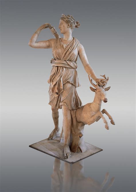 Artemis And A Deer Known As Diana Of Versailles A 1st 2nd Century