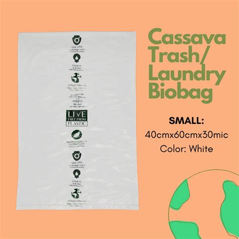 Cassava Trash Laundry Biobag ALL PURPOSE BAG ECO FRIENDLY PLASTIC