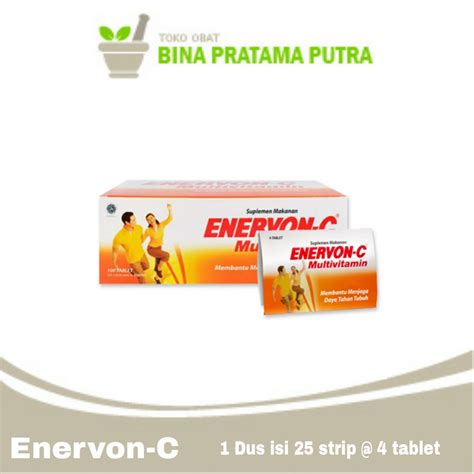 Jual Enervon C Multivitamin Dus Isi Tablet Strip Tablet