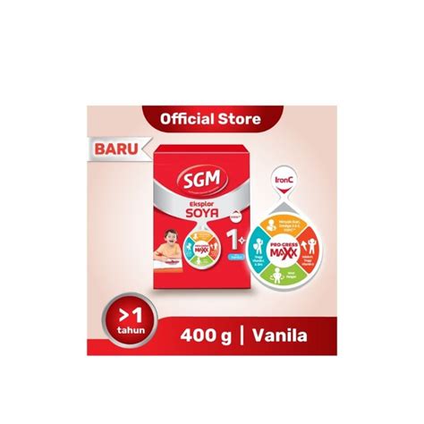 Jual SGM SOYA 1 Eksplor Pro Gressmaxx Vanilla 400gr Shopee Indonesia