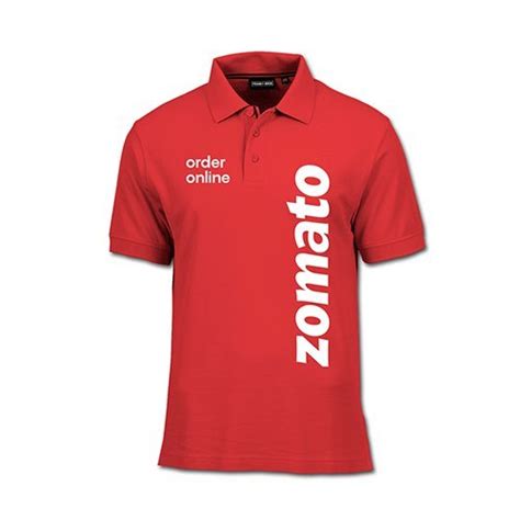 Collar Neck Red Zomato T Shirt At Rs 380 Collar T Shirt In