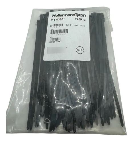 Abraçadeira Hellermann T40r 175x4mm Preto C/ 100 Unids | MercadoLivre