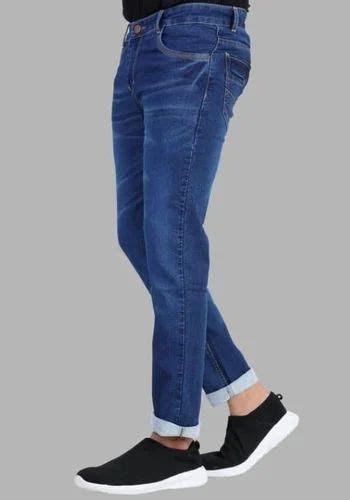 Slim Fit Plain Men Denim Jeans Navy Blue At Rs Piece In New Delhi