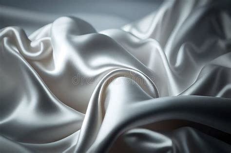 White Silk Fabric Satin Backdrop Background Stock Illustration