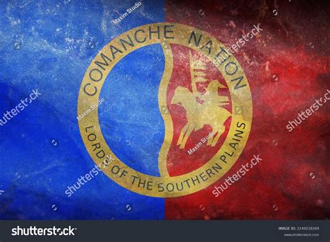 Top View Retro Flag Comanche Nation Stock Illustration 2149218269 ...